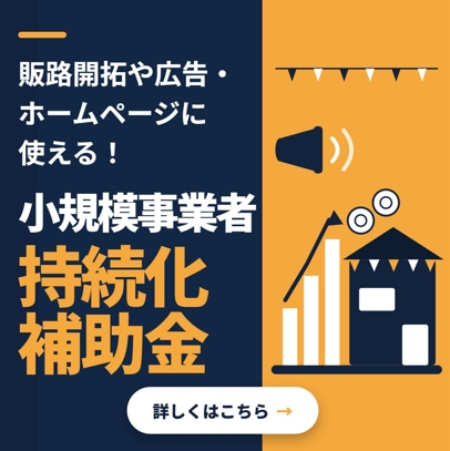 販路開拓や広告・ホームページに使える~小規模事業者持続化補助金~